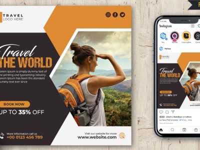 PsFiles-Free-Travel-the-world-Social-Media-Post-Design-PSD-Template